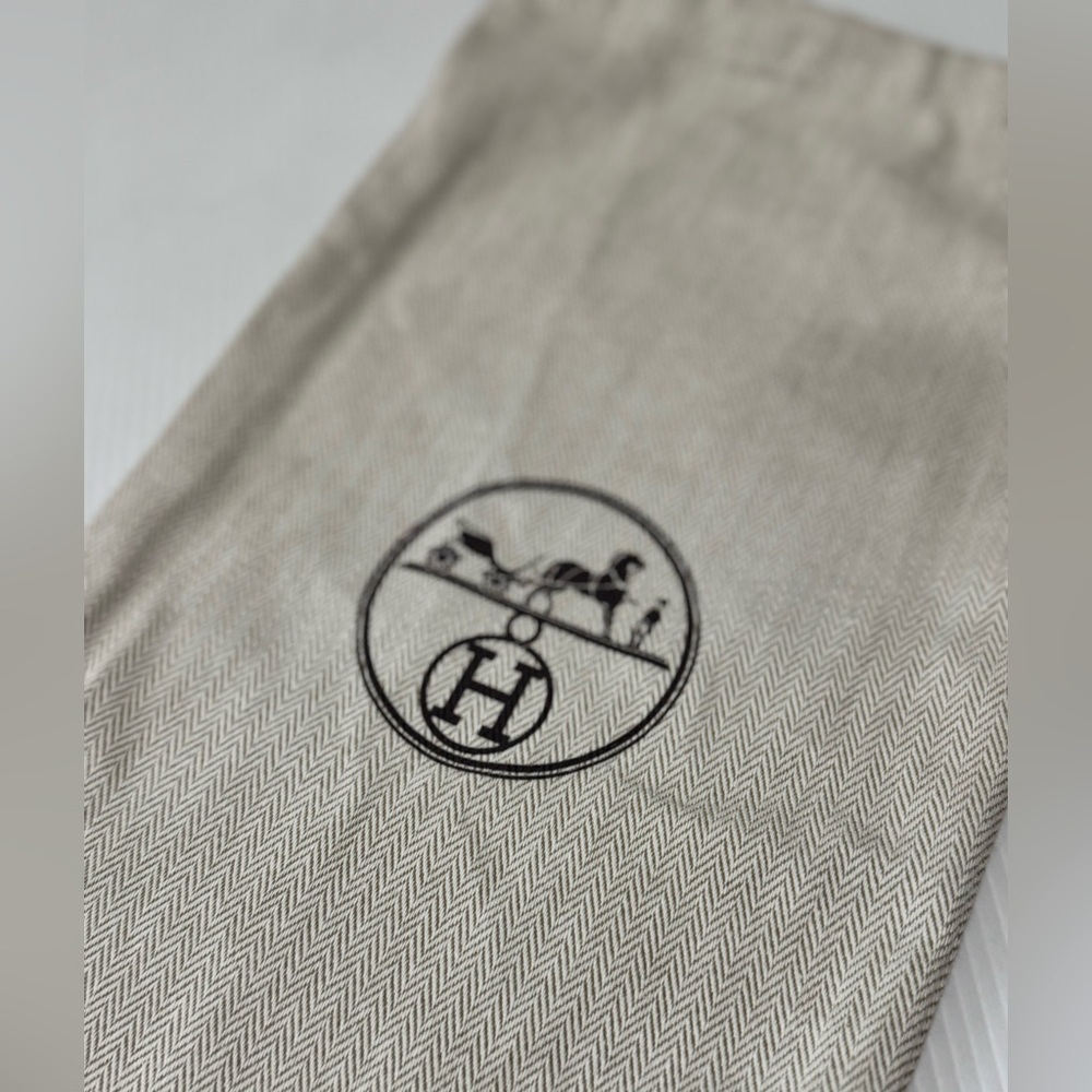 HERMES -  Cotton Drawstring‎ Dust bag  - Cream - Picture 6 of 7